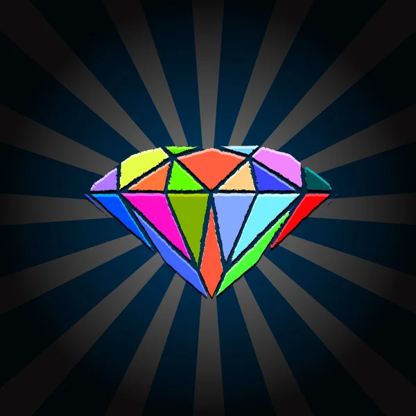 Creatieve diamant — Stockvector