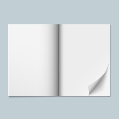 Magazine template with blank pages clipart