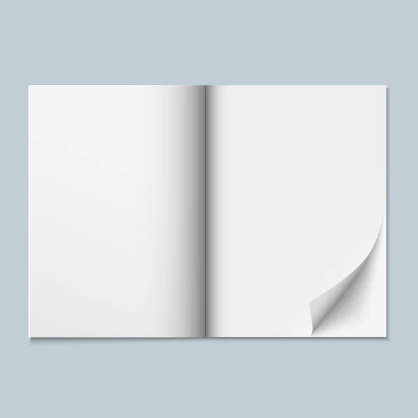 Modèle de magazine avec pages blanches — Image vectorielle