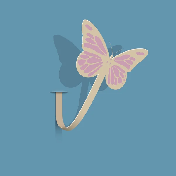 Vector mariposa de papel — Vector de stock