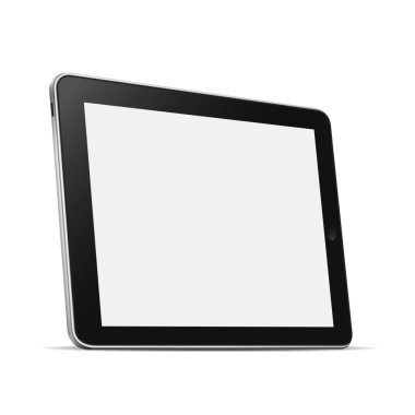 Beyaz izole tablet bilgisayar (pc)
