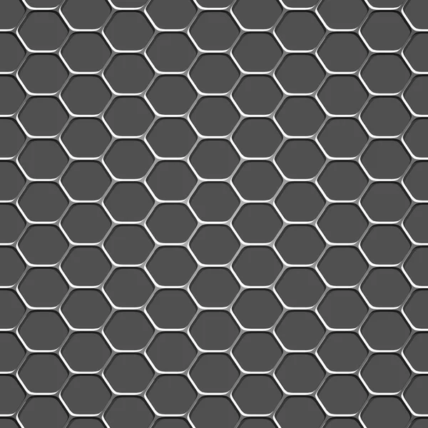 3D-monochromatisch honingraat patroon achtergrond — Stockvector