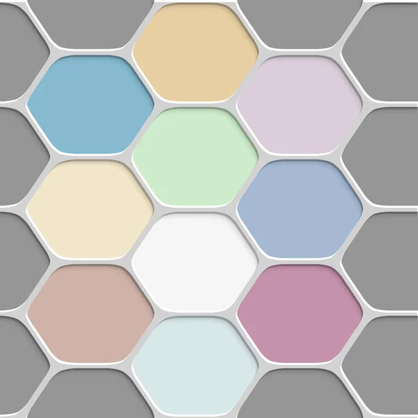 Fond de motif en nid d'abeille coloré — Image vectorielle