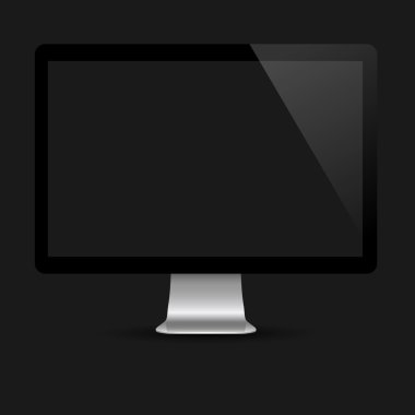 şık bilgisayar ekranında siyah arka plan