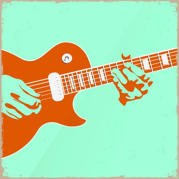 Creative guitar player — Stock Vector