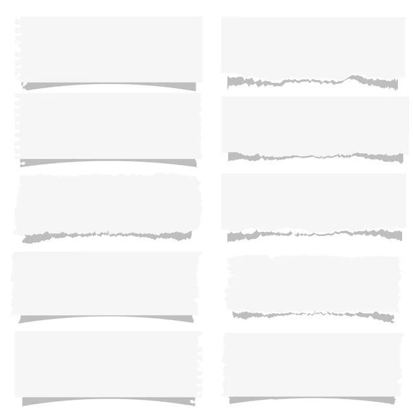 Conjunto de varios papeles de notas — Archivo Imágenes Vectoriales