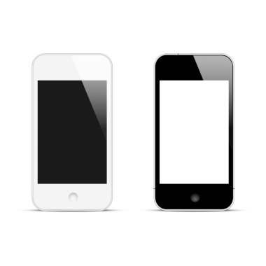 boş ekran ile modern akıllı telefonlar