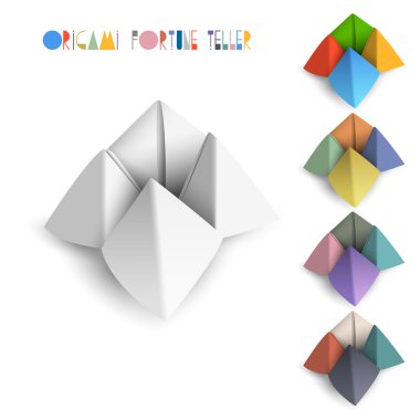 renkli origami falcı