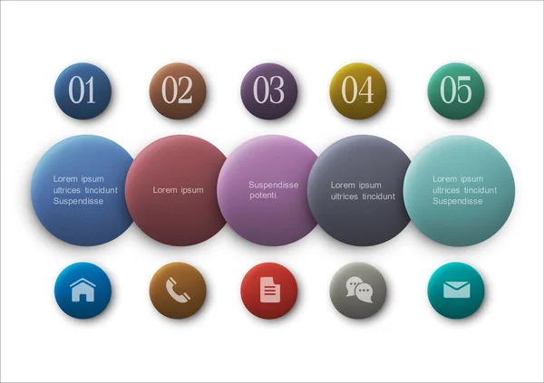 Buttons options - infographics and web design — Stock Vector