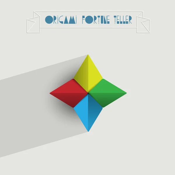 Cartomante origami — Vetor de Stock