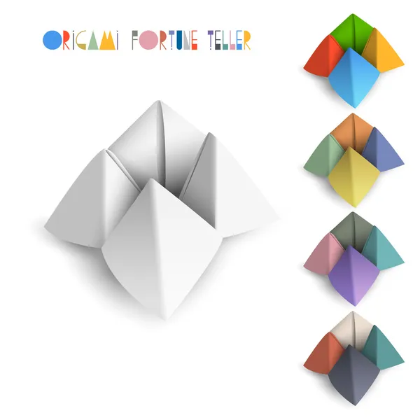Renkli origami falcı — Stok Vektör
