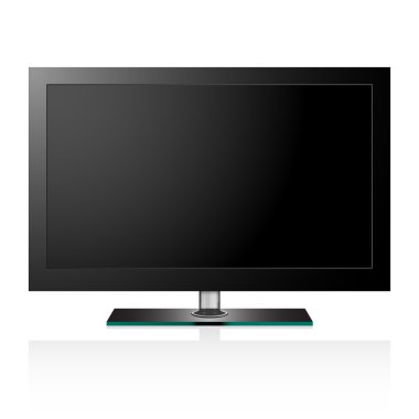 lcd ekran TV düz siyah