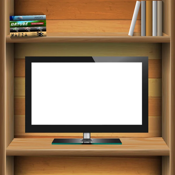 TV geniş ekran lcd monitör — Stok Vektör