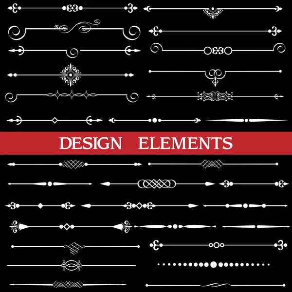 Set of calligraphic borders Royalty Free Stock Illustrations