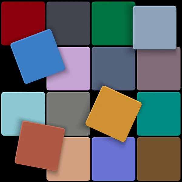 3D minimální barevný čtvereček pozadí — Stockový vektor