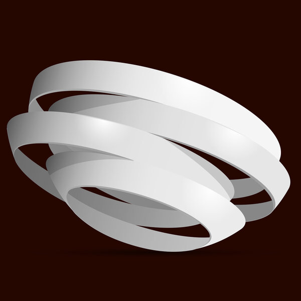 3d white rings