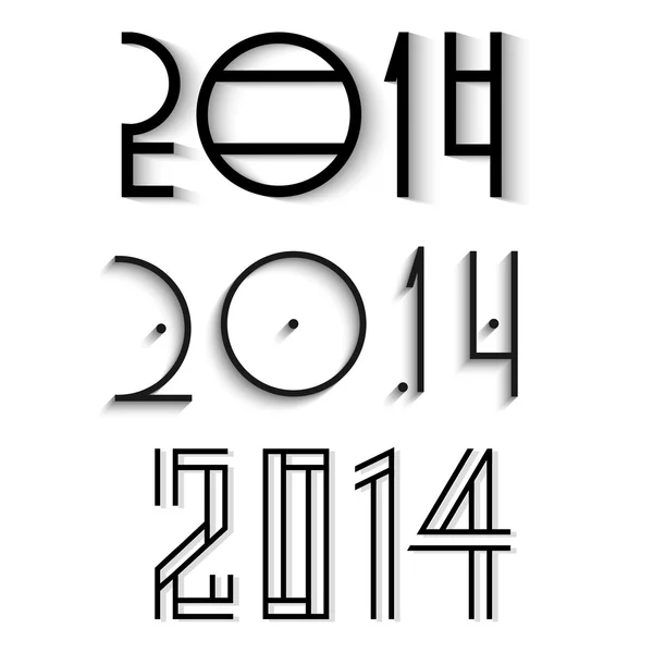 Elegante feliz ano novo 2014 design —  Vetores de Stock