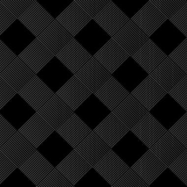 siyah çapraz hasır desen