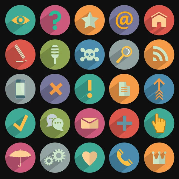 Różne ikony płaskie dla sieci web i aplikacji mobilnych — Wektor stockowy