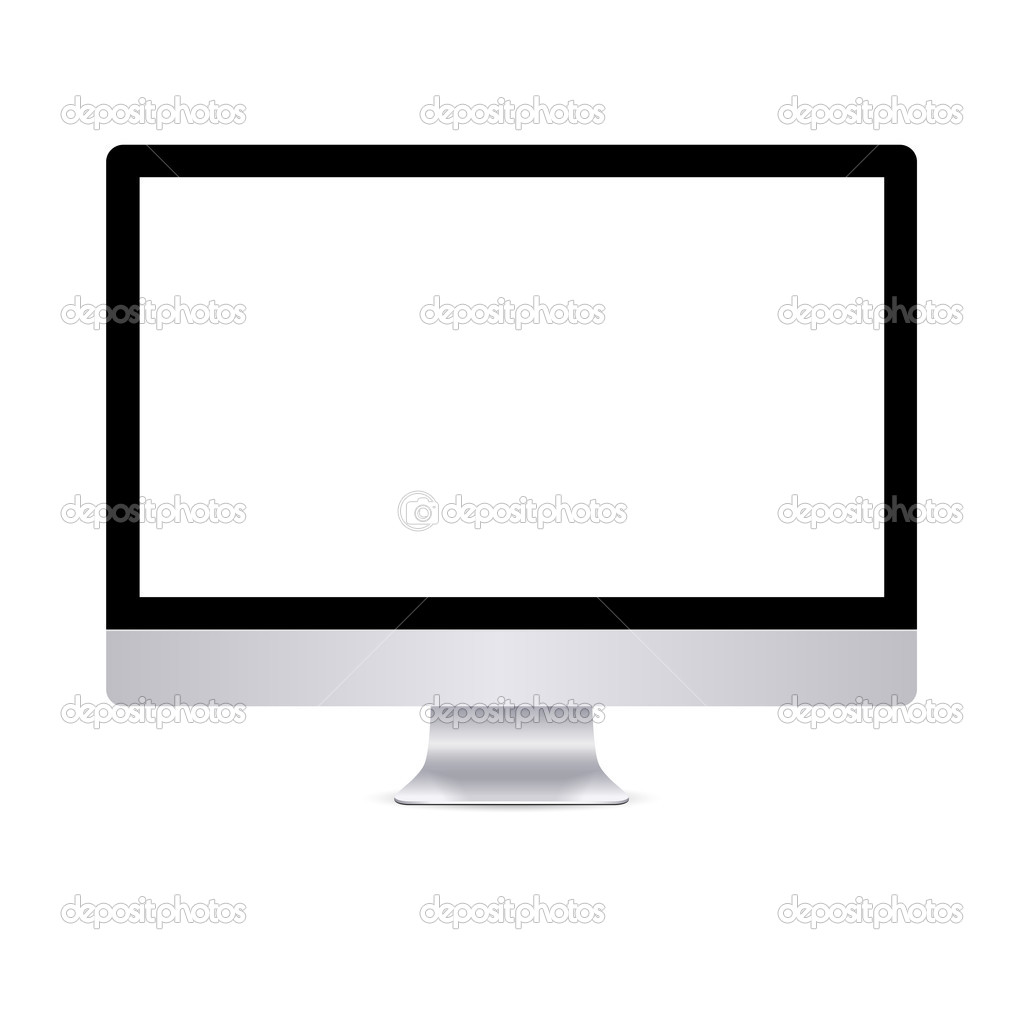 Pantalla del monitor de la computadora moderna con pantalla en