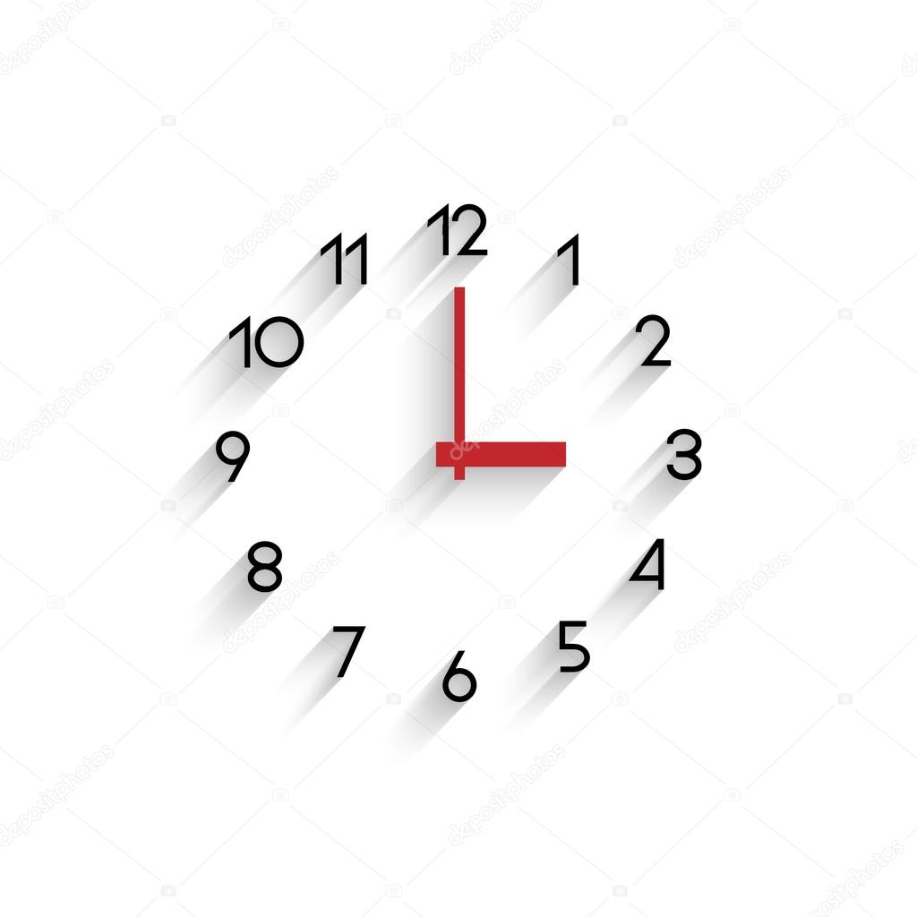 Trendy minimalistic clock