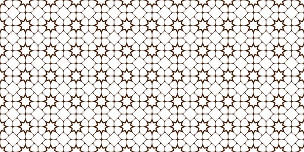 Arabic Traditional Seamless Pattern Stars Line Geometric Ornament Great Design — Stock Vector