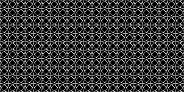 Sömlös Abstrakt Monokrom Geometriska Cirklar Linje Mönster Vektor Bakgrund Svart Stockillustration
