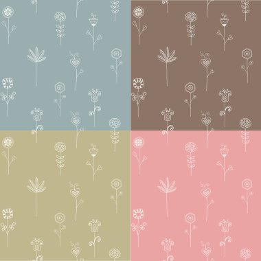 Dikişsiz çiçek desenleri