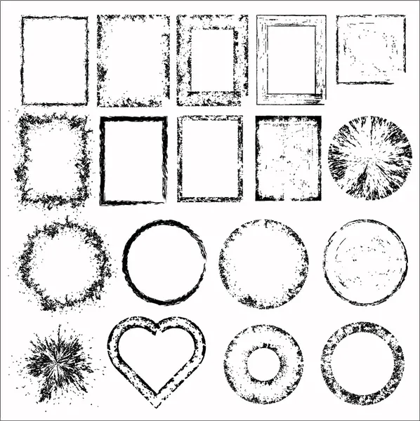 Verzameling van grunge frames. vectorillustratie — Stockvector