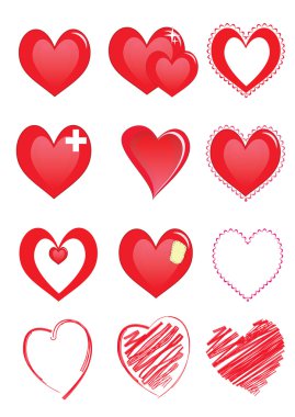 Bir çift kırmızı kalp.