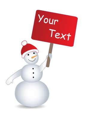 Snowmans billboard ve metin için yer