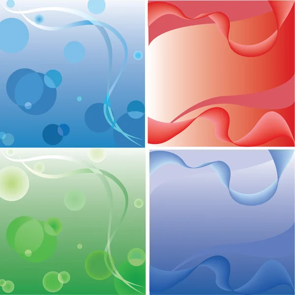 Fondo abstracto 4 colores conjunto — Vector de stock