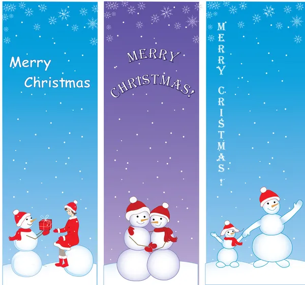 Set of Christmas banners — Stock Vector