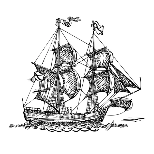 Vectorillustratie van het schip — Stockvector
