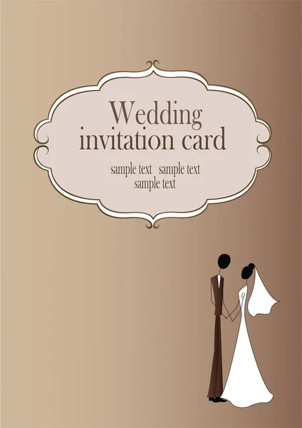 Vintage styled wedding card — Stock Vector