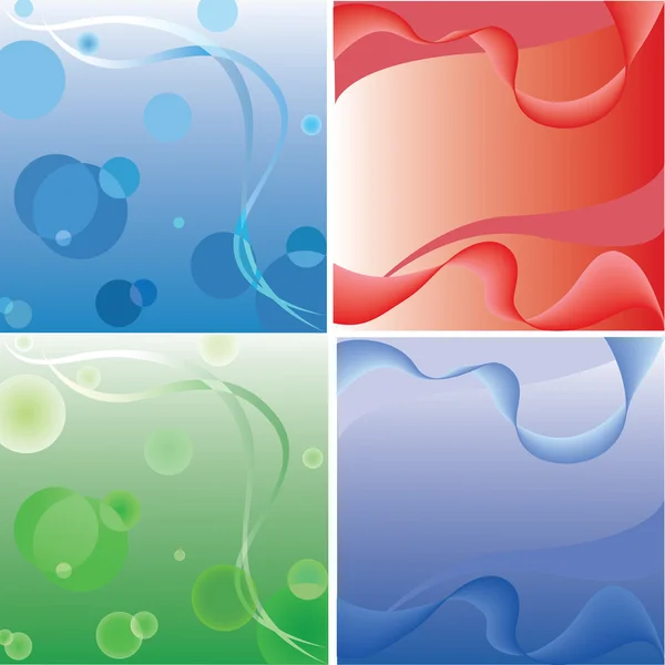 Abstract background 4 colors set — Stock Vector