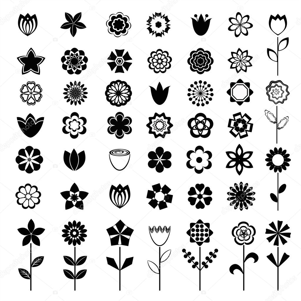 Vektorgrafiken Blume Umriss Symbol Vektorbilder Blume Umriss Symbol Depositphotos