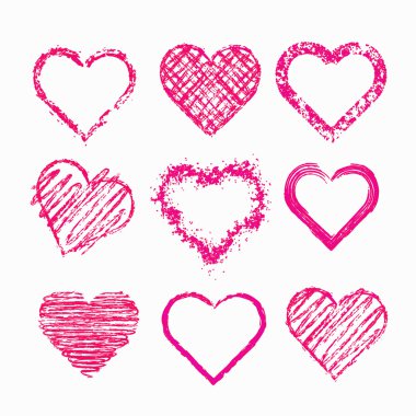 grunge kalpler kümesi