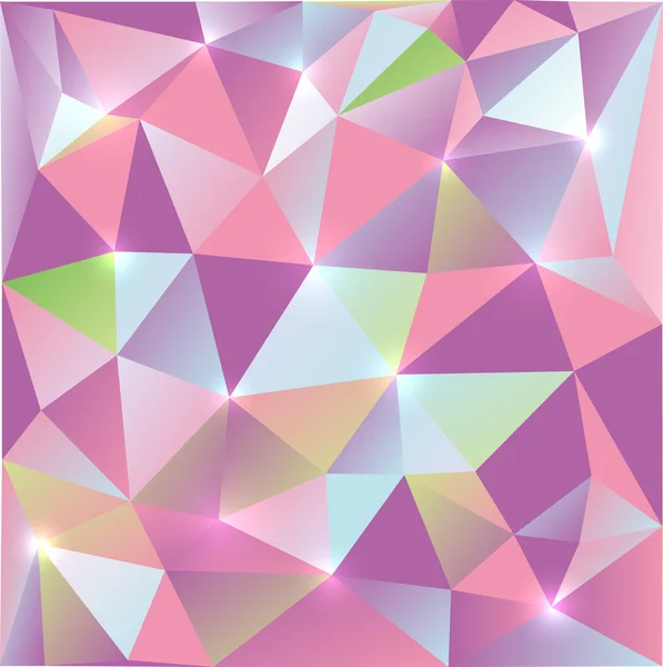 Abstract glowing triangle background — Stock Vector