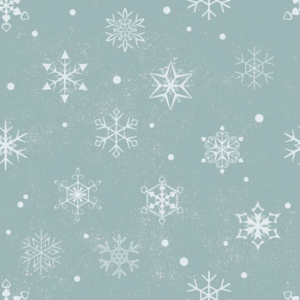 Bezešvé snowflake vzor — Stockový vektor