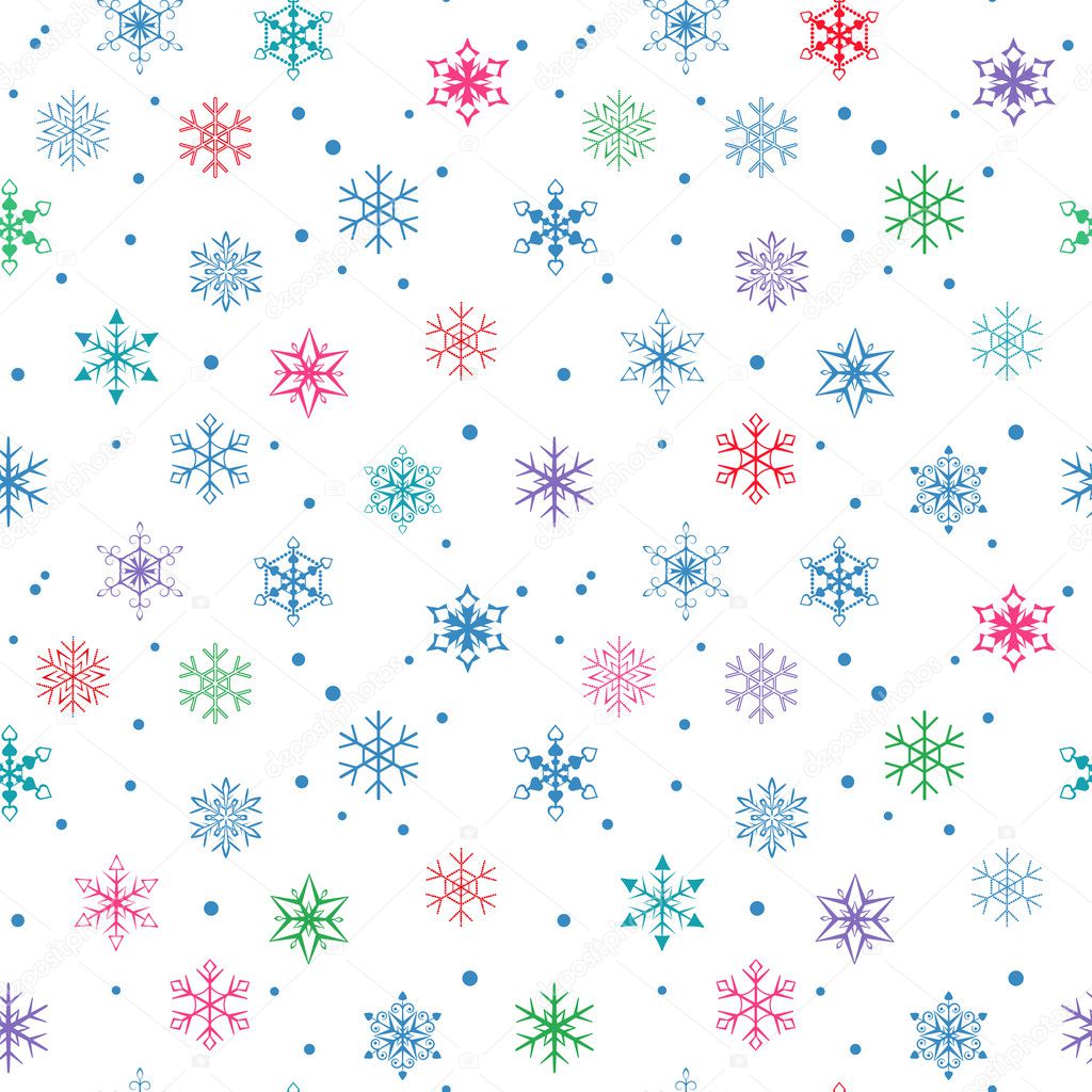 Seamless snowflake pattern