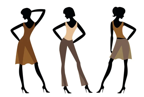 Chicas de moda . — Vector de stock