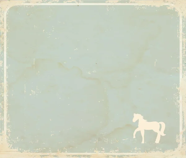 Alter Hintergrund mit kleinem Pferd. — Stockvektor