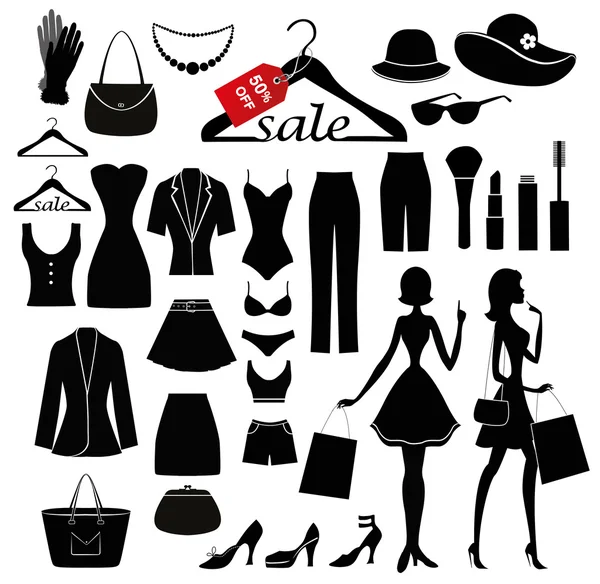 Set de moda — Vector de stock