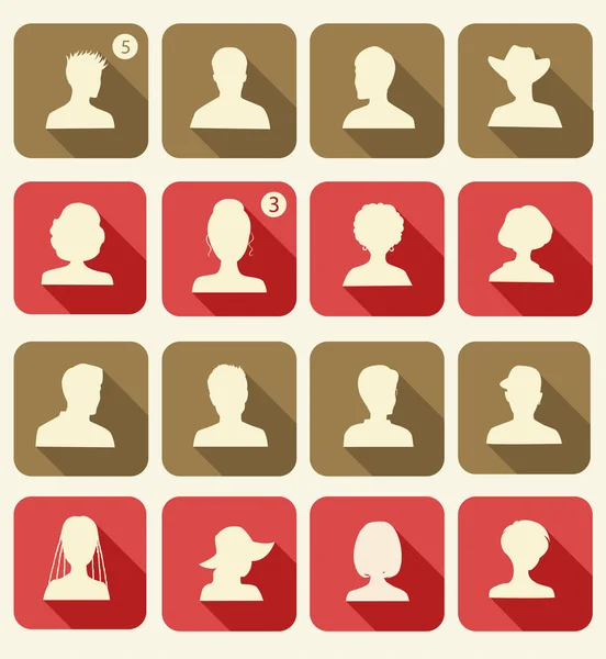 Set van avatars — Stockvector