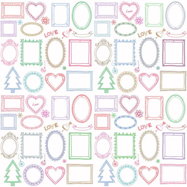 Retro frame set — Stock Vector