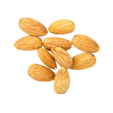 Beyaz arkaplanda yer fıstıkları