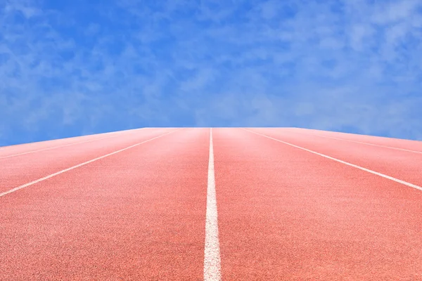 Track for running and blue sky — Stock Photo, Image