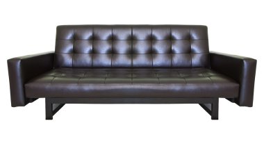 lüks siyah deri kanepe