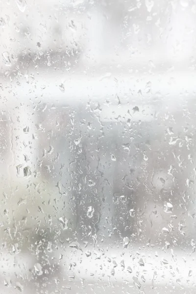 Chuva gota de água no espelho — Fotografia de Stock